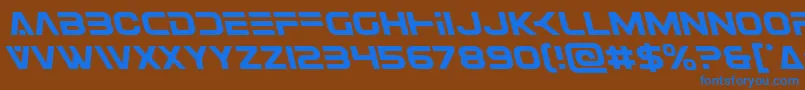 Eurofighterleft Font – Blue Fonts on Brown Background