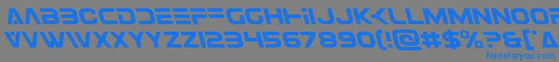 Eurofighterleft Font – Blue Fonts on Gray Background