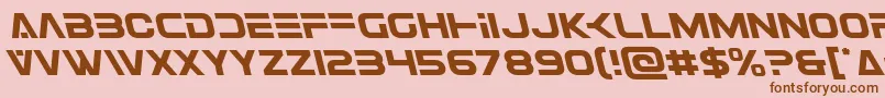 Eurofighterleft Font – Brown Fonts on Pink Background
