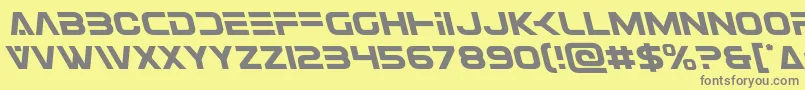 Eurofighterleft Font – Gray Fonts on Yellow Background