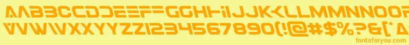 Eurofighterleft Font – Orange Fonts on Yellow Background