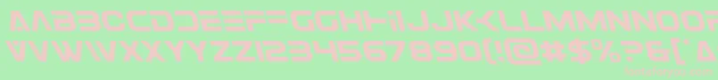 Fonte Eurofighterleft – fontes rosa em um fundo verde