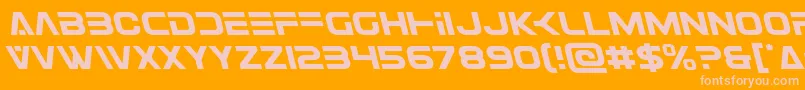 Eurofighterleft Font – Pink Fonts on Orange Background