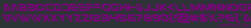 Czcionka Eurofighterleft – fioletowe czcionki na czarnym tle