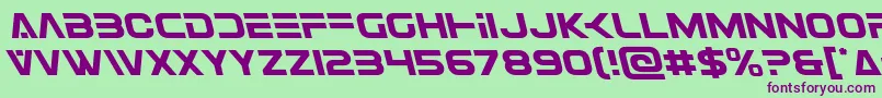 Eurofighterleft Font – Purple Fonts on Green Background
