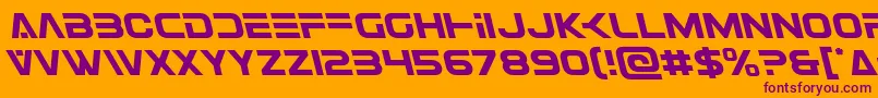 Eurofighterleft Font – Purple Fonts on Orange Background