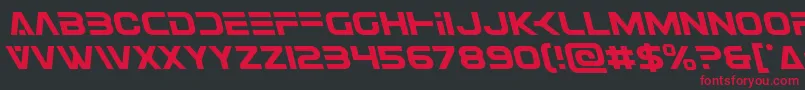 Eurofighterleft Font – Red Fonts on Black Background