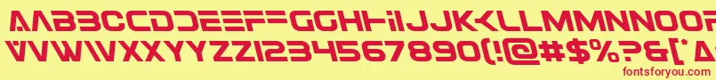 Eurofighterleft Font – Red Fonts on Yellow Background