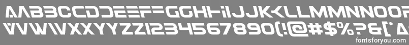 フォントEurofighterleft – 灰色の背景に白い文字
