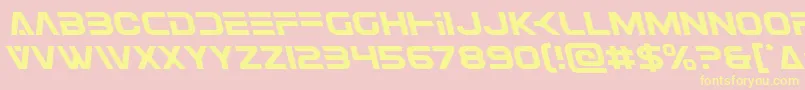 Eurofighterleft Font – Yellow Fonts on Pink Background