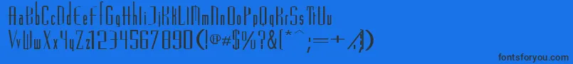 フォントVascosskBold – 黒い文字の青い背景