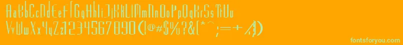 VascosskBold Font – Green Fonts on Orange Background