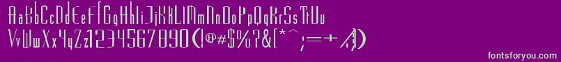 VascosskBold Font – Green Fonts on Purple Background