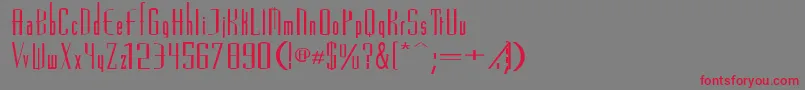 VascosskBold Font – Red Fonts on Gray Background