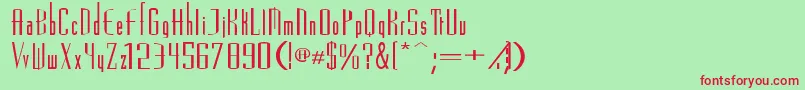 VascosskBold Font – Red Fonts on Green Background