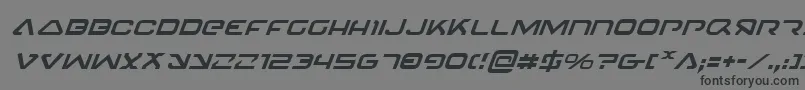 4114BlasterItalic Font – Black Fonts on Gray Background