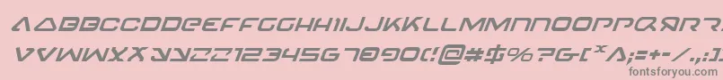 フォント4114BlasterItalic – ピンクの背景に灰色の文字