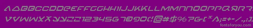 4114BlasterItalic Font – Gray Fonts on Purple Background
