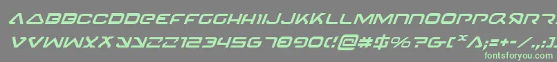 Шрифт 4114BlasterItalic – зелёные шрифты на сером фоне