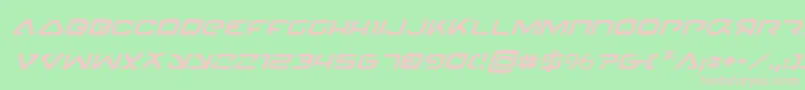 4114BlasterItalic-fontti – vaaleanpunaiset fontit vihreällä taustalla