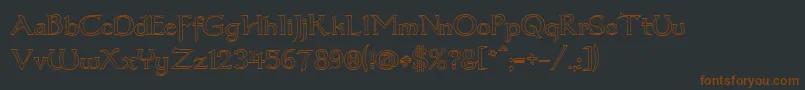 Шрифт Dum3out – коричневые шрифты на чёрном фоне