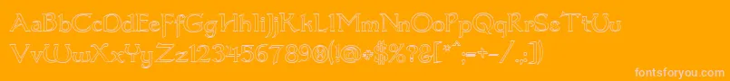 Dum3out Font – Pink Fonts on Orange Background