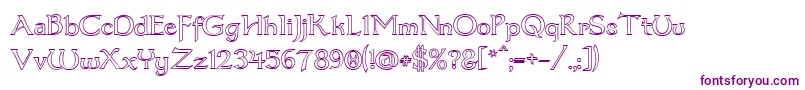 Dum3out Font – Purple Fonts on White Background