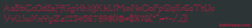 Dum3out Font – Red Fonts on Black Background