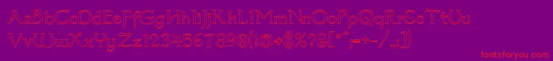 Dum3out Font – Red Fonts on Purple Background