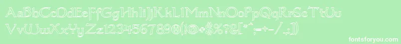 Dum3out Font – White Fonts on Green Background