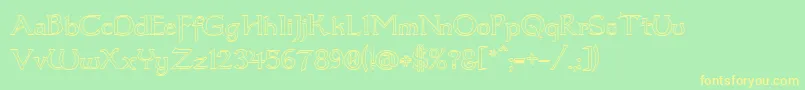 Dum3out Font – Yellow Fonts on Green Background