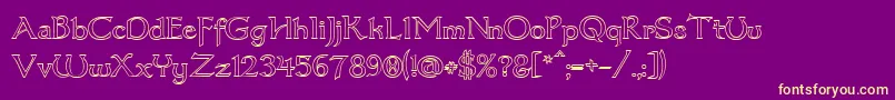 Dum3out Font – Yellow Fonts on Purple Background