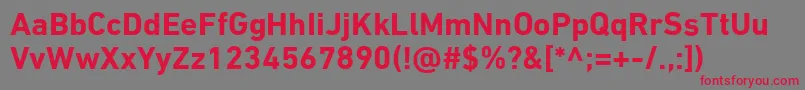 DinNextLtArabicBold Font – Red Fonts on Gray Background