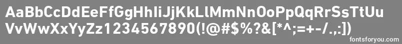 フォントDinNextLtArabicBold – 灰色の背景に白い文字
