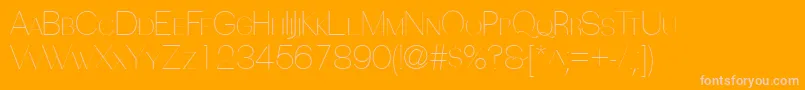 PassionsanspdbaHairlinesma-Schriftart – Rosa Schriften auf orangefarbenem Hintergrund