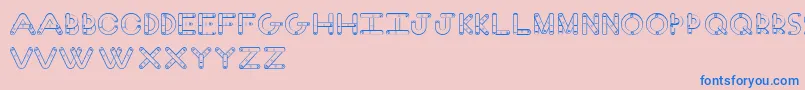 FingerFont Font – Blue Fonts on Pink Background