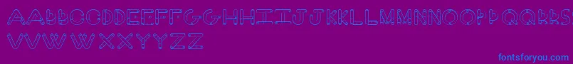 FingerFont Font – Blue Fonts on Purple Background