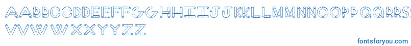 FingerFont Font – Blue Fonts on White Background