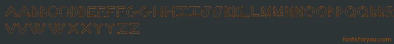 FingerFont-fontti – ruskeat fontit mustalla taustalla