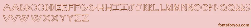 FingerFont Font – Brown Fonts on Pink Background