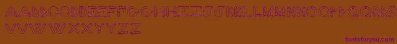 FingerFont Font – Purple Fonts on Brown Background