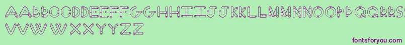 FingerFont Font – Purple Fonts on Green Background