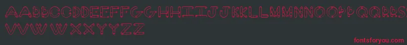 フォントFingerFont – 黒い背景に赤い文字