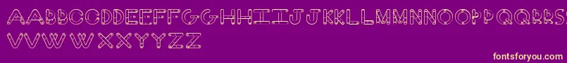 FingerFont Font – Yellow Fonts on Purple Background