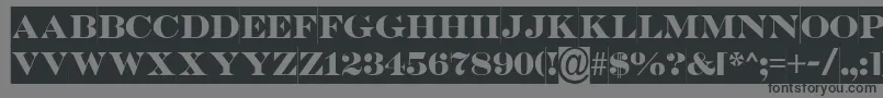 フォントSerifertitulslBold – 黒い文字の灰色の背景