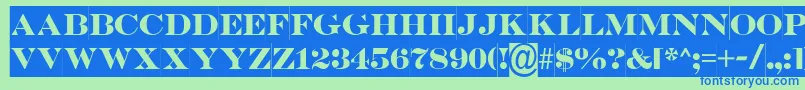 SerifertitulslBold Font – Blue Fonts on Green Background