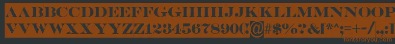 SerifertitulslBold-fontti – ruskeat fontit mustalla taustalla
