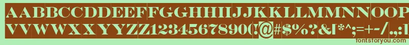 SerifertitulslBold Font – Brown Fonts on Green Background