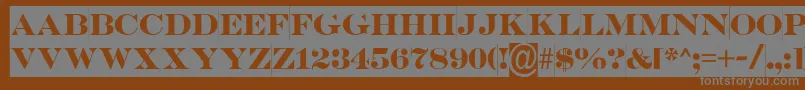 フォントSerifertitulslBold – 茶色の背景に灰色の文字