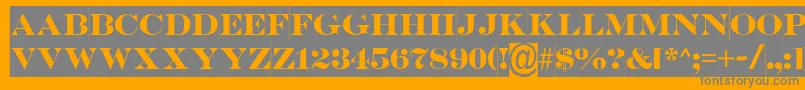fuente SerifertitulslBold – Fuentes Grises Sobre Fondo Naranja